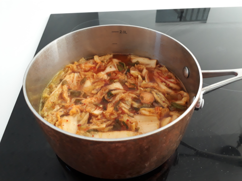 I just added only my Kimchi to water and then 1 Tablespoon of sugar and some chicken stock to make a soup. Kimchi must be good for this to work.
