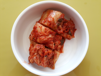 I made Kimchi soup today with one month old Kimchi.